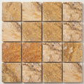Scabos Travertine 6x6 Tumbled Travertine Tile close-up
