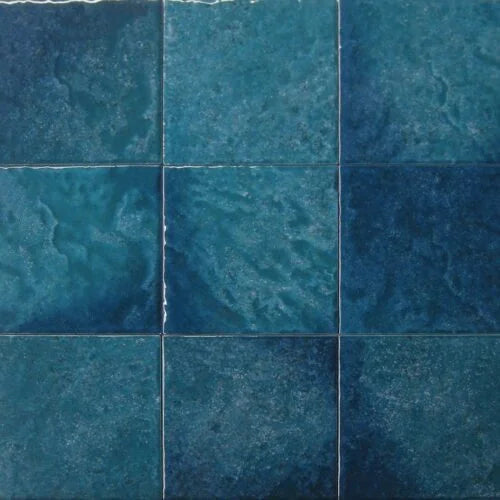 Seabreeze Teal 6x6 Gloss Straight Porcelain Pool Tile