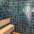 Seabreeze Teal 6x6 Gloss Straight Porcelain Pool Tile