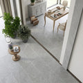 Seagrass 18x36 Flamed/Brushed Limestone Tile — Living Room floor