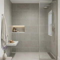 Seagrass 18x36 Honed Limestone Tile — Bathroom shower wall