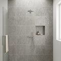 Seagrass 24x24 Honed Limestone Tile — Bathroom shower wall