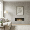 Seagrass 24x24 Honed Limestone Tile — Living Room feature wall
