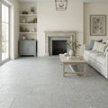 Seagrass Limestone Tile 12x24 Flamed — Living Room floor