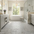 Seagrass Limestone Tile 12x24 Flamed — Primary Bath floor