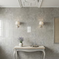 Seagrass Polished 12x12 Limestone Tile — Hallway floor