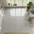 Seagrass Polished 12x12 Limestone Tile — Sunroom floor
