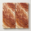 Sedona Fantastico Travertine Coping 12x24 Tumbled Bullnose 1.25 inch close-up