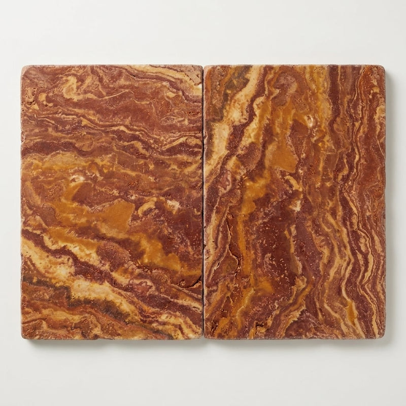 Sedona Fantastico Travertine Paver, Tumbled 16x24 In close-up
