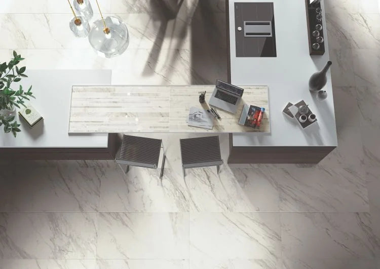 Marmi Calacatta 12x24 Levigato Marble Look Porcelain Tile