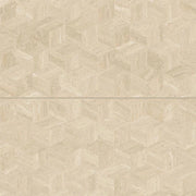 Sensi Roma Cream 48x24 Cube Deco Satin Ceramic Tile