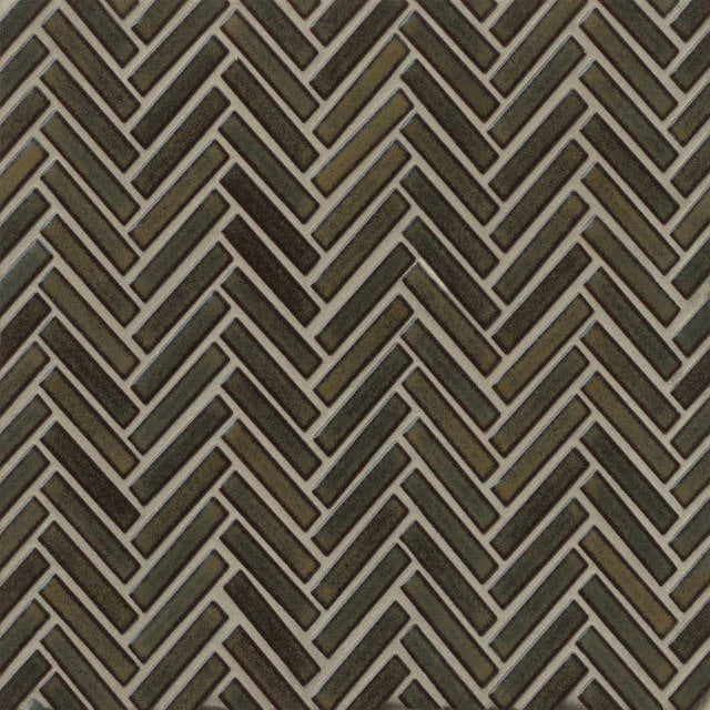 Shadow 1/2x2 Herringbone Porcelain Mosaic