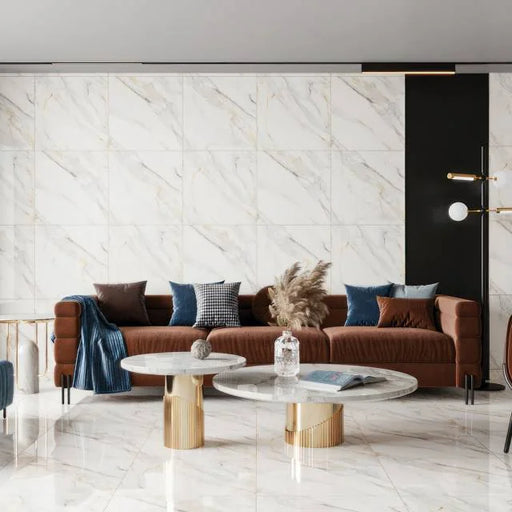 Shandar Arezzo Bianco 24x24 Polished Ceramic Tile