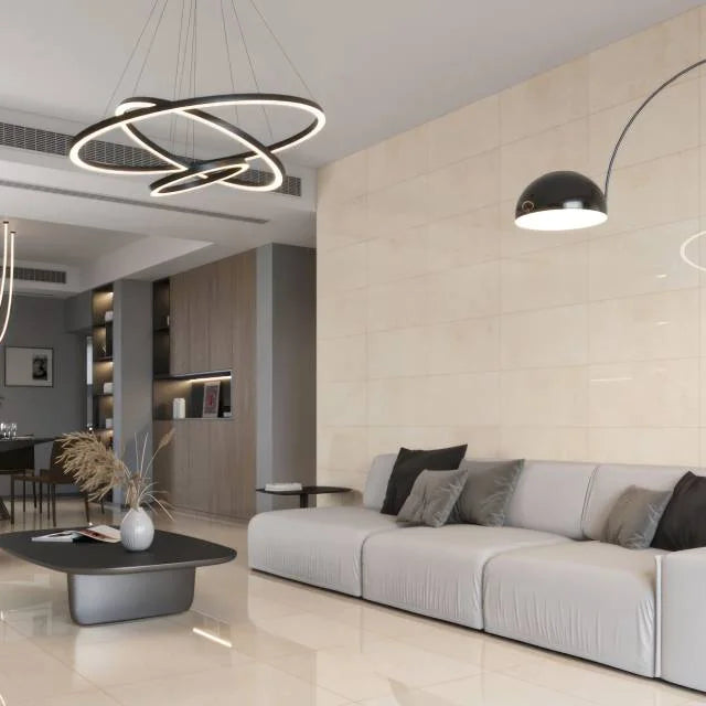 Shandar Crema Marfil Light 12x24 Polished Ceramic Tile