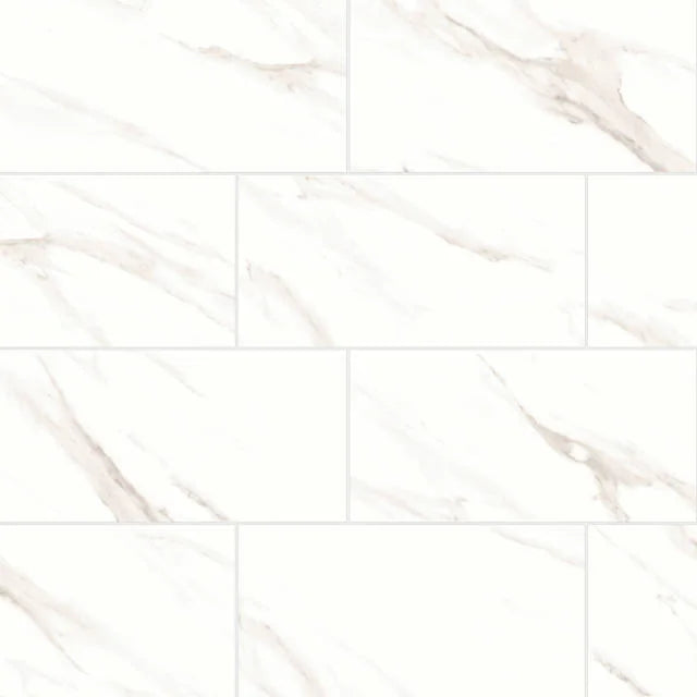 Shandar Statuario 12x24 Polished Ceramic Tile