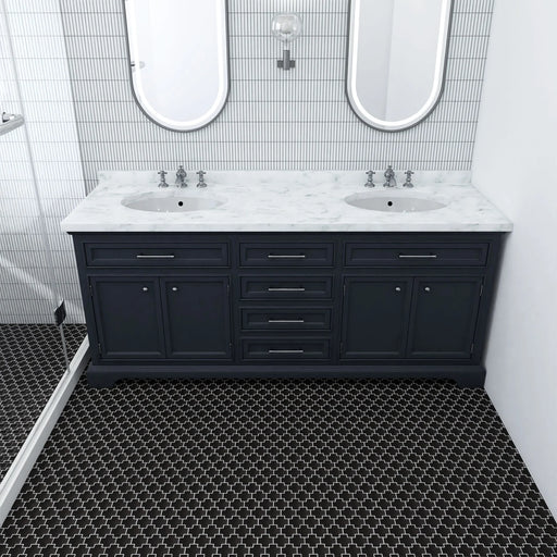 Shapes Cross Matte 2x2 Black Porcelain Mosaic