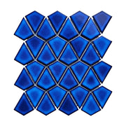 Shapes Dragonscale Aged Cobalt Blue 10.6x11.93 Matte Porcelain Mosaic