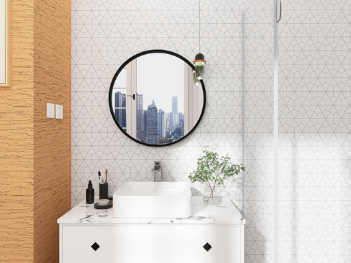 Shapes Kaleido Hex White 10.44x9 Hexagon Matte Porcelain Mosaic