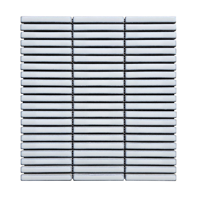 Shapes Mini Sticks Aged White 0.5x4 Matte Porcelain Mosaic