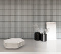 Shapes Mini Sticks Aged White 0.5x4 Matte Porcelain Mosaic