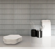 Shapes Mini Sticks Aged White 0.5x4 Matte Porcelain Mosaic