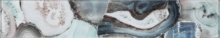 Shell Aura Green 4x24 Glass Mosaic