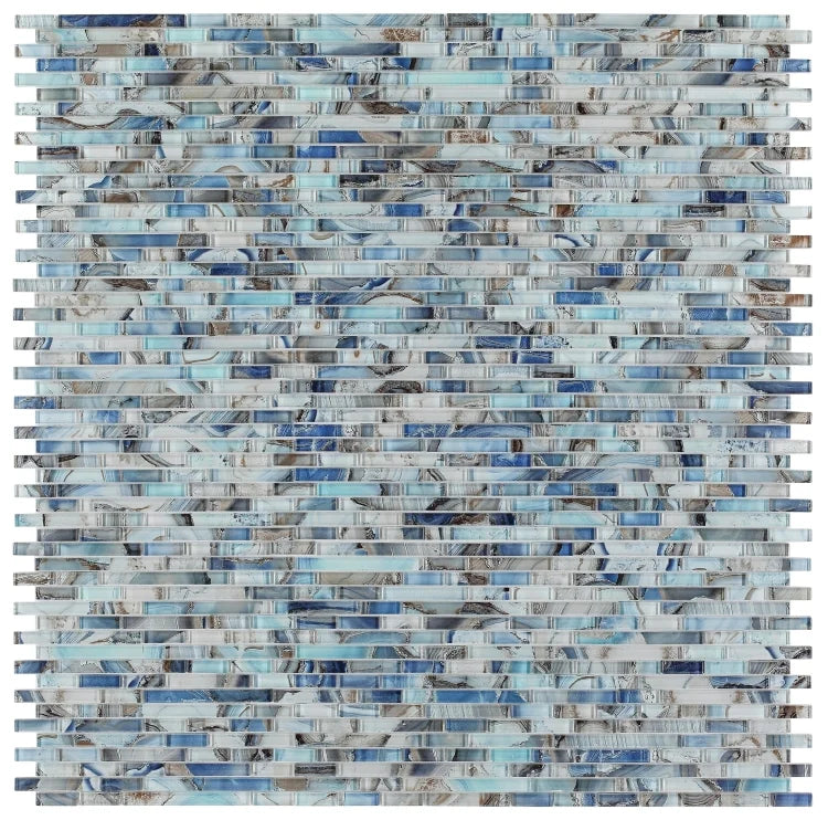 Shell Blue 11.75x12 Glass Mosaic