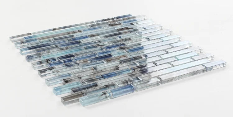 Shell Blue 11.75x12 Glass Mosaic