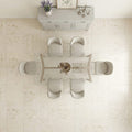 Shell Stone Limestone Tile 24x24 Brushed — Dining Room floor