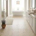 Shell Stone Limestone Tile 24x24 Brushed — Primary Bath floor