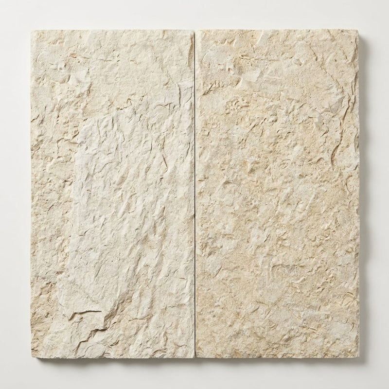 Shell Stone Limestone Veneer 12x24 Splitface close-up