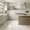 Shell Stone Limestone Veneer 12x24 Splitface tile — Kitchen floor