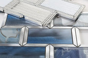 Shell Subway Blue Glass Mosaic