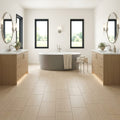 Shibusa Crema 12x24 Porcelain Tile — Bathroom floor