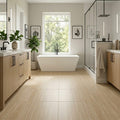 Shibusa Crema 12x24 Porcelain Tile — Primary Bath floor