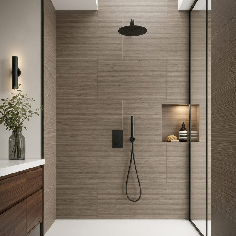 Shibusa Tortora 24x48 Porcelain Tile — Bathroom shower wall