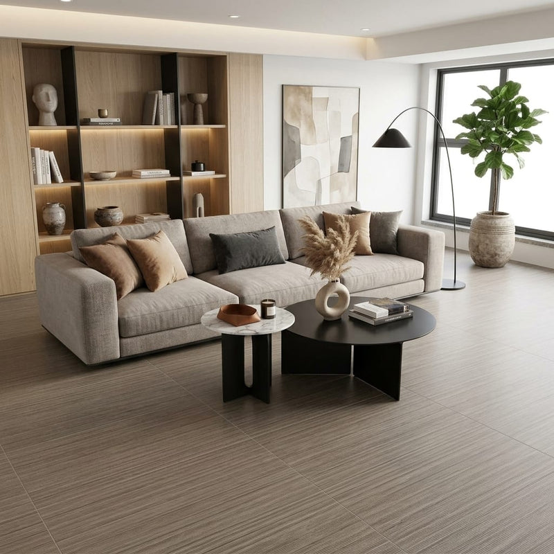 Shibusa Tortora 24x48 Porcelain Tile — Living Room floor