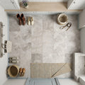 Siberian Tundra Limestone Tile 12x12 Honed 3/8 inch — Mudroom floor