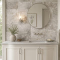 Siberian Tundra Limestone Tile 12x24 Honed 1/2 inch — Bathroom vanity wall