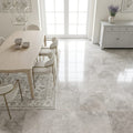 Siberian Tundra Limestone Tile 18x18 Honed 5/8 inch — Dining Room floor