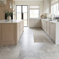 Siberian Tundra Limestone Tile 18x18 Honed 5/8 inch — Kitchen floor
