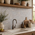 Silver 03x06 Tumbled Travertine Tile 3x6 — Kitchen backsplash