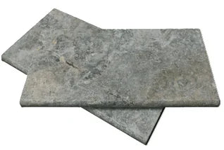 Silver 07x19.75 Split-Face Travertine Ledger Stone