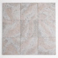 Silver 12x12 HF Travertine Tile close-up