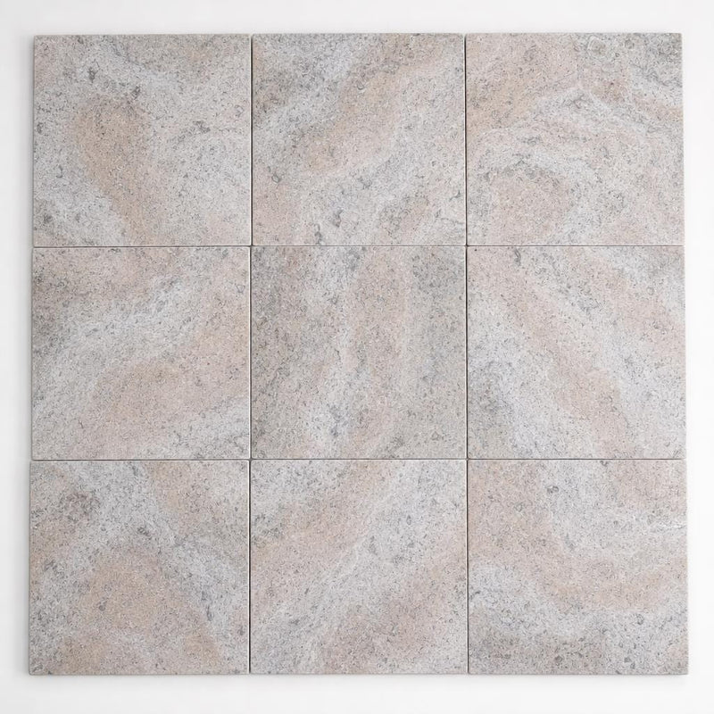 Silver 12x12 HF Travertine Tile close-up