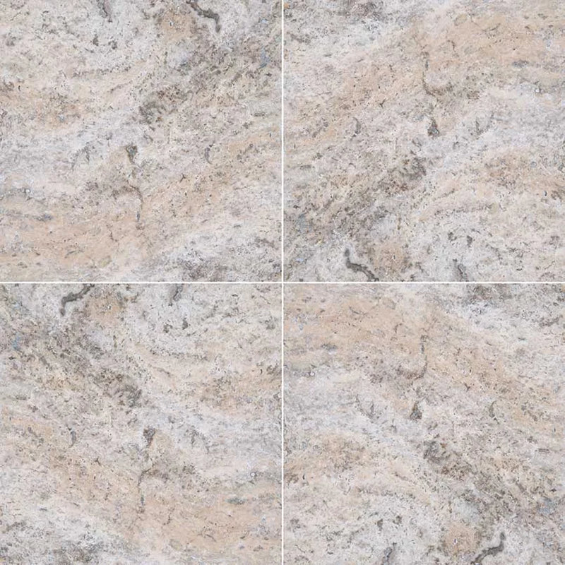 Silver 12x12 HF Travertine Tile