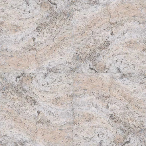 Silver 12x12 HF Travertine Tile