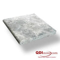 Silver 12x24x2 Unfilled & Honed Travertine Beveled Pool Coping
