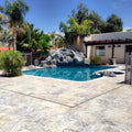 Arctic Silver 16x16 Tumbled Travertine Paver