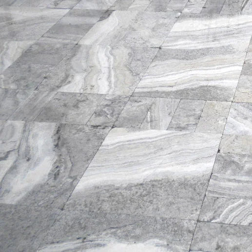 Arctic Silver 12x24x2 Tumbled Travertine Paver